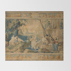 Antique 17th Century Mythological 'Diana and Her Nymphs' Tapestry Throw Blanket Gallery Image 2