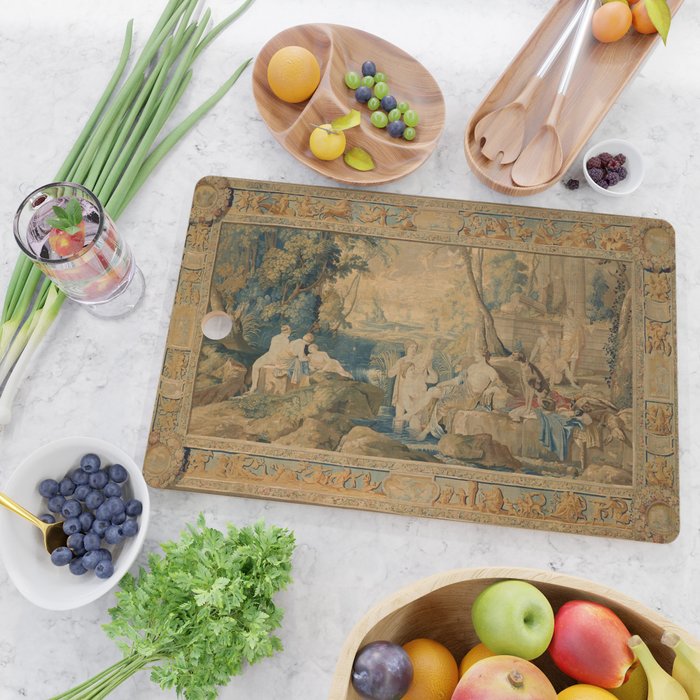 Antique 17th Century Mythological 'Diana and Her Nymphs' Tapestry Cutting Board Gallery Image 2