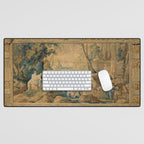 Antique 17th Century Mythological 'Diana and Her Nymphs' Tapestry Desk Mat Gallery Image 1