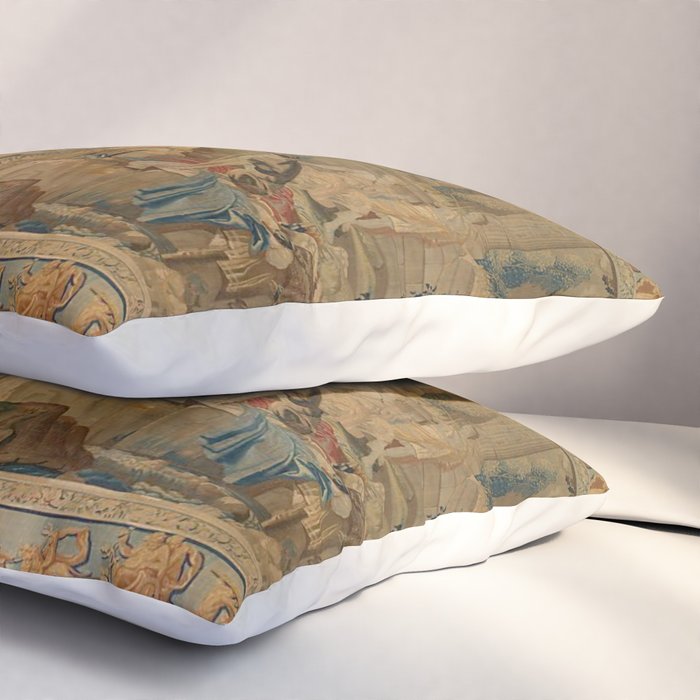 Antique 17th Century Mythological 'Diana and Her Nymphs' Tapestry Pillow Sham Gallery Image 3