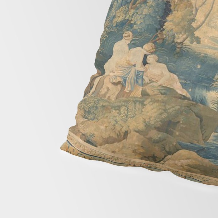 Antique 17th Century Mythological 'Diana and Her Nymphs' Tapestry Pillow Sham Gallery Image 4