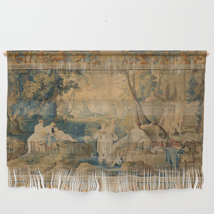 Antique 17th Century Mythological 'Diana and Her Nymphs' Tapestry Wall Hanging Gallery Image 1