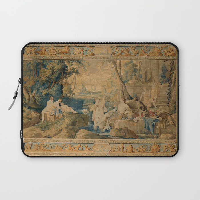 Antique 17th Century Mythological 'Diana and Her Nymphs' Tapestry Laptop Sleeve Gallery Image 1