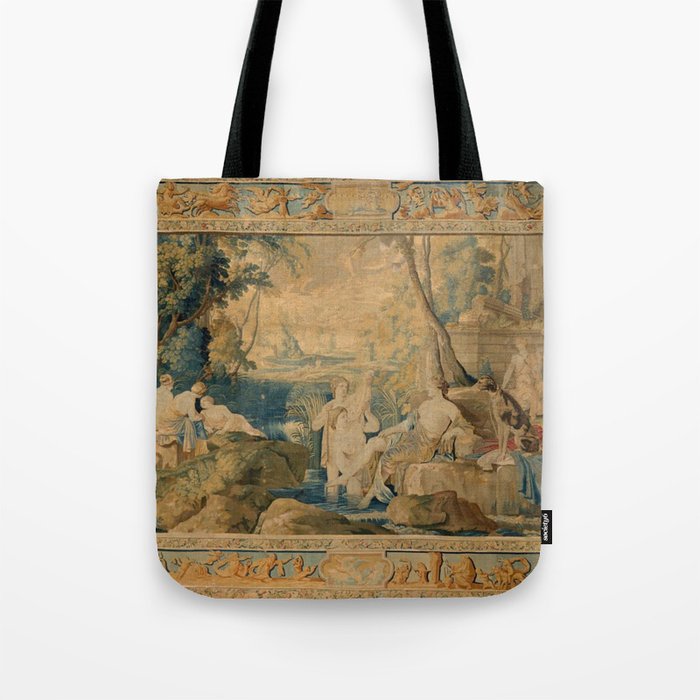 Antique 17th Century Mythological 'Diana and Her Nymphs' Tapestry Tote Bag Gallery Image 1