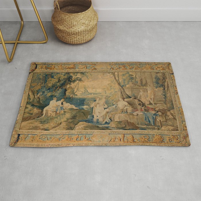 Antique 17th Century Mythological 'Diana and Her Nymphs' Tapestry Rug Gallery Image 1