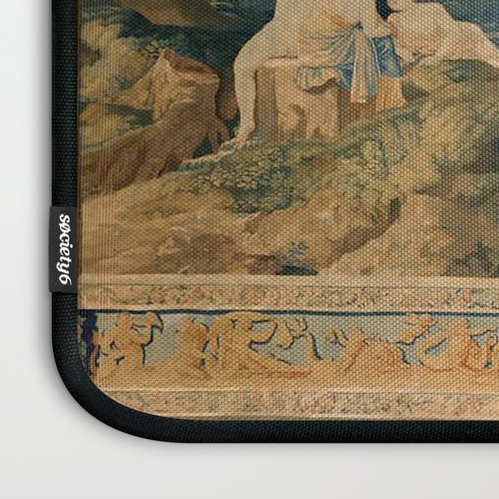 Antique 17th Century Mythological 'Diana and Her Nymphs' Tapestry Laptop Sleeve Gallery Image 3