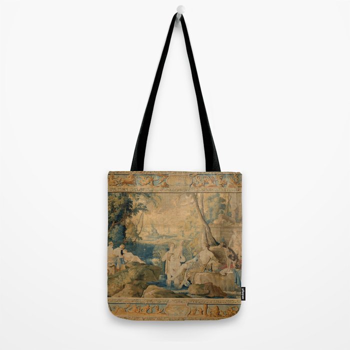 Antique 17th Century Mythological 'Diana and Her Nymphs' Tapestry Tote Bag Gallery Image 2