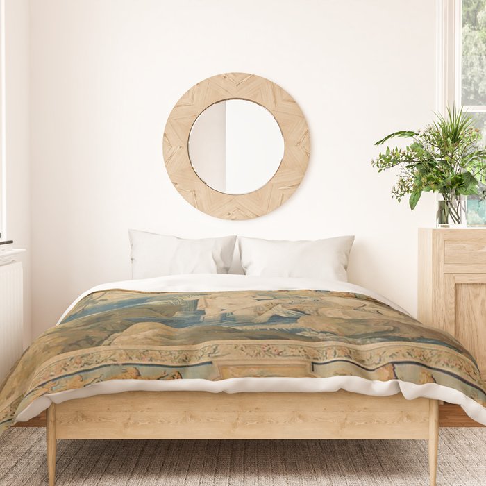 Antique 17th Century Mythological 'Diana and Her Nymphs' Tapestry Duvet Cover Gallery Image 3