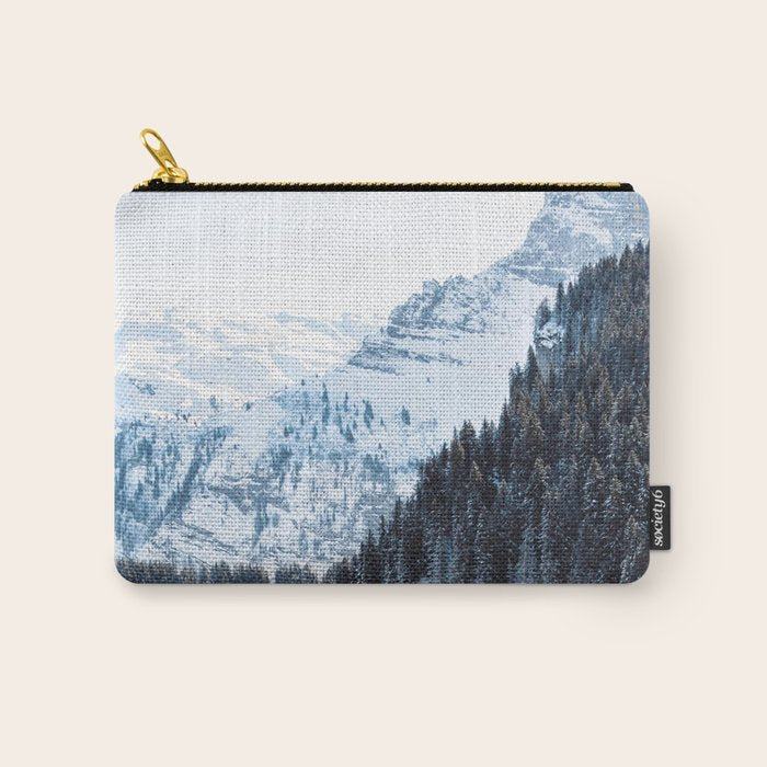 Snowy Mountain Landscape Carry All Pouch Gallery Image 1