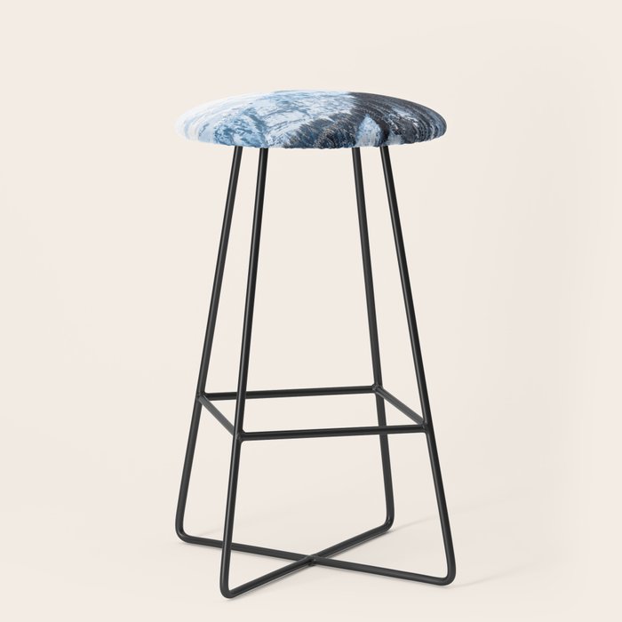 Snowy Mountain Landscape Stool Gallery Image 1