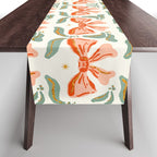 Charming Vintage Bow Pattern A Classic Design for Stylish Creations Table Runner Gallery Image 1