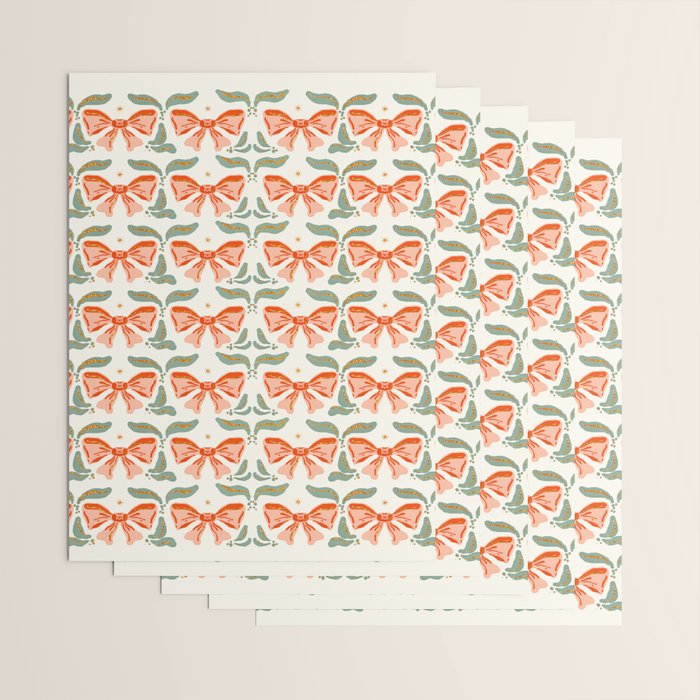 Charming Vintage Bow Pattern A Classic Design for Stylish Creations Wrapping Paper Gallery Image 3