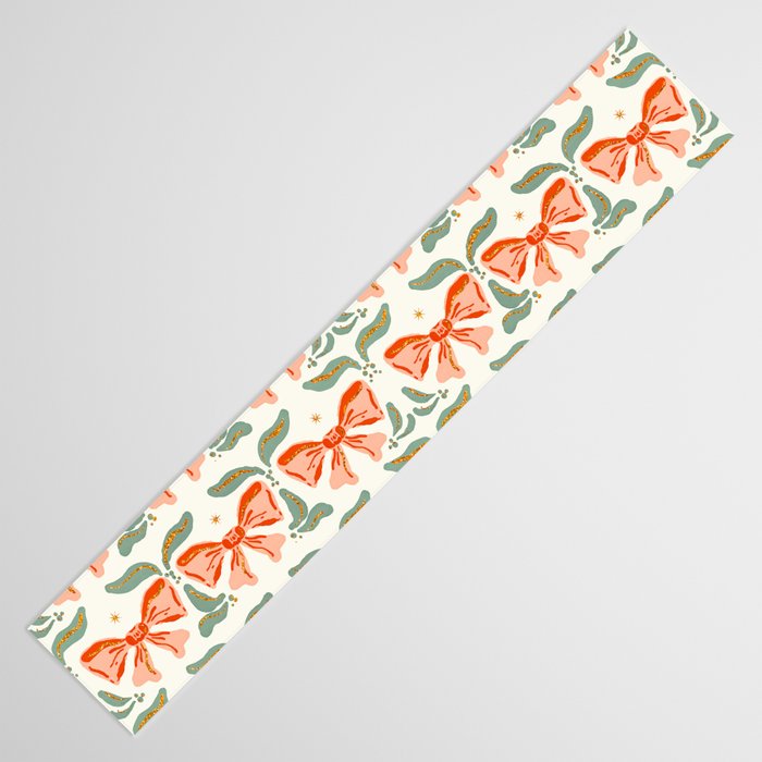 Charming Vintage Bow Pattern A Classic Design for Stylish Creations Table Runner Gallery Image 3