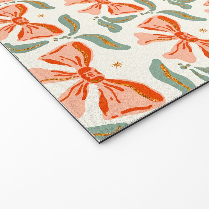 Charming Vintage Bow Pattern A Classic Design for Stylish Creations Welcome Mat Gallery Image 2