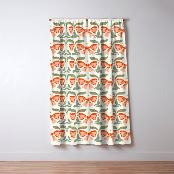 Charming Vintage Bow Pattern A Classic Design for Stylish Creations Window Curtain Gallery Image 3