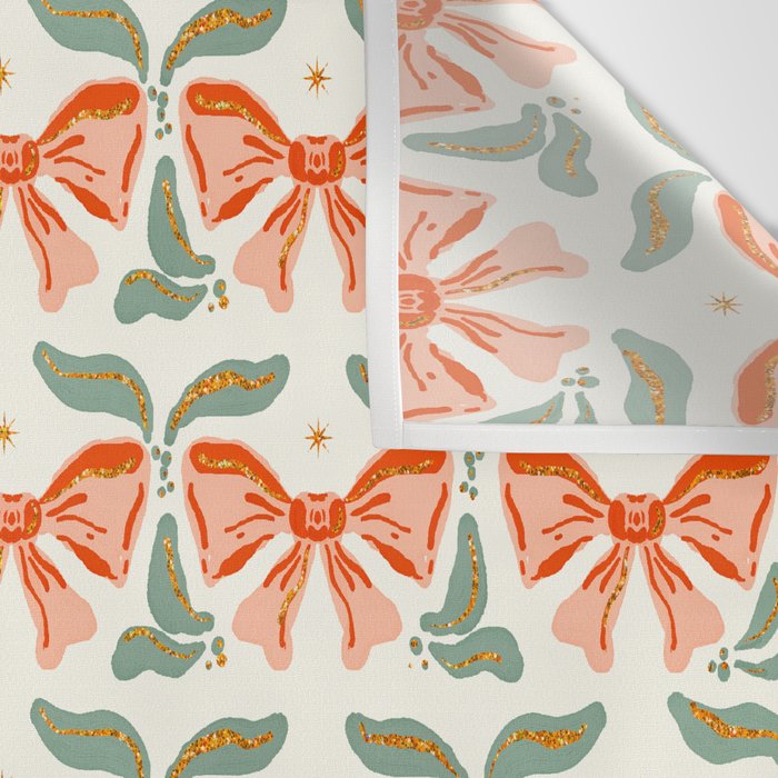 Charming Vintage Bow Pattern A Classic Design for Stylish Creations Wall Tapestry Gallery Image 3