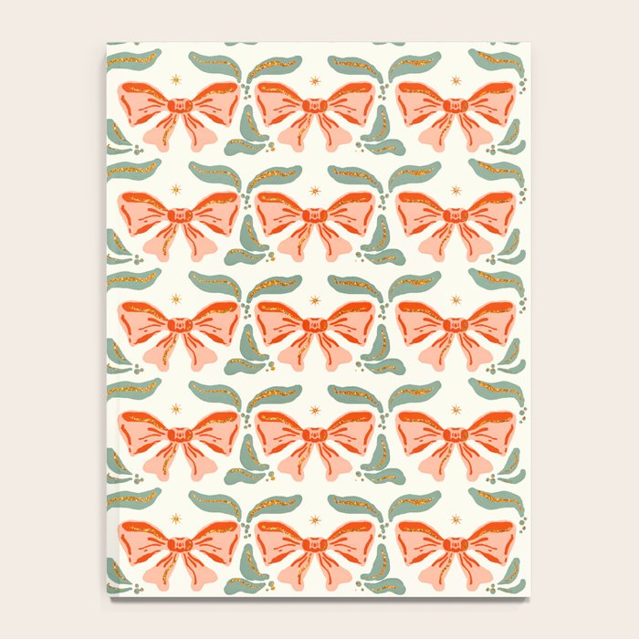 Charming Vintage Bow Pattern A Classic Design for Stylish Creations Notebook Gallery Image 4