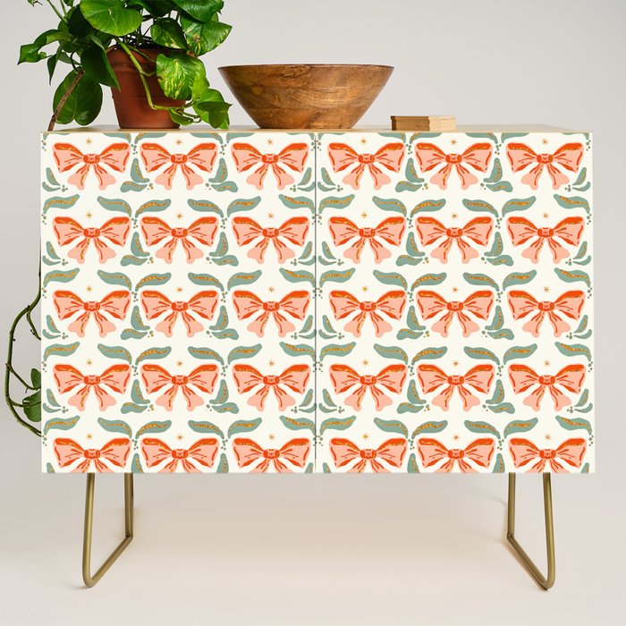 Charming Vintage Bow Pattern A Classic Design for Stylish Creations Credenza Gallery Image 1