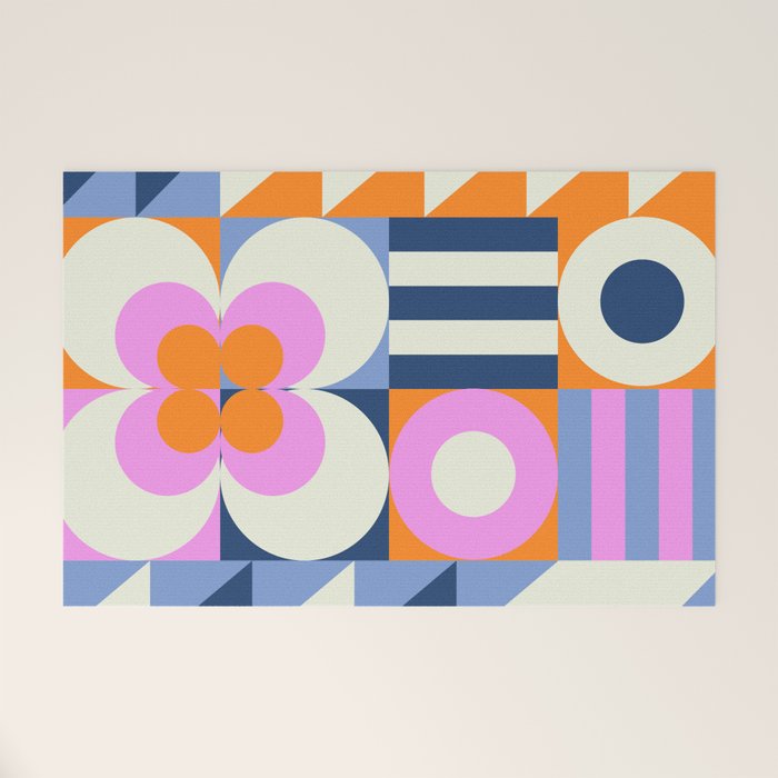 Happy Geometrics Welcome Mat Gallery Image 1