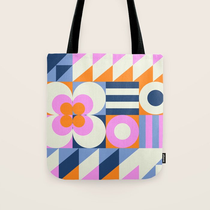 Happy Geometrics Tote Bag Gallery Image 1