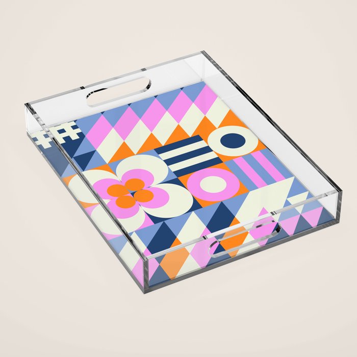 Happy Geometrics Acrylic Tray Gallery Image 1