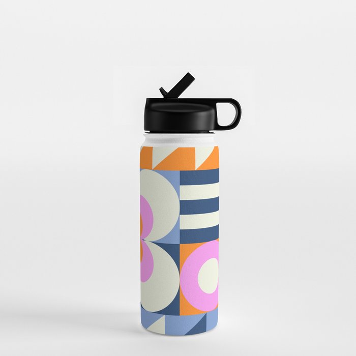 Happy Geometrics Water Bottle Gallery Image 1