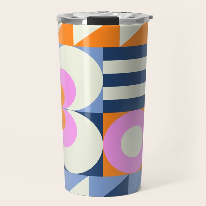 Happy Geometrics Travel Mug Gallery Image 1