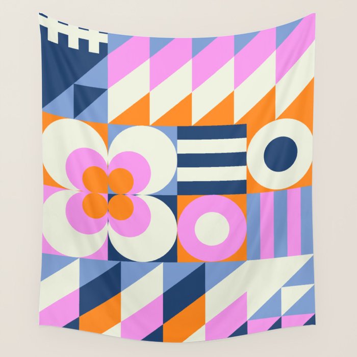 Happy Geometrics Wall Tapestry Gallery Image 4
