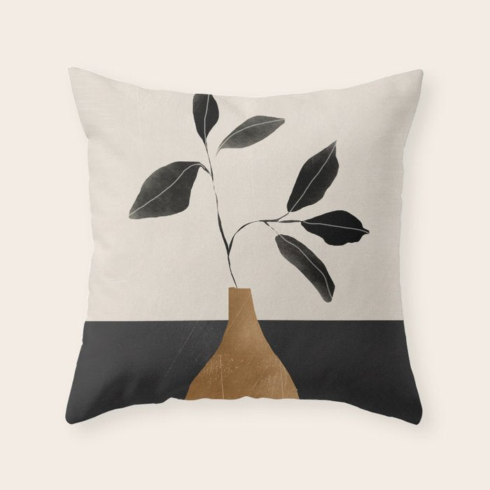 minimal plant 6/2 Throw Pillow Gallery Image 1