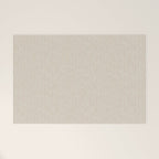 linen textured stripes - sand Welcome Mat Gallery Image 1