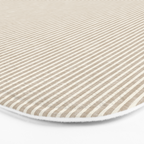 linen textured stripes - sand Bath Mat Gallery Image 3
