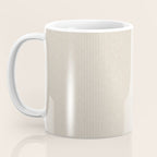 linen textured stripes - sand Coffee Mug Gallery Image 3