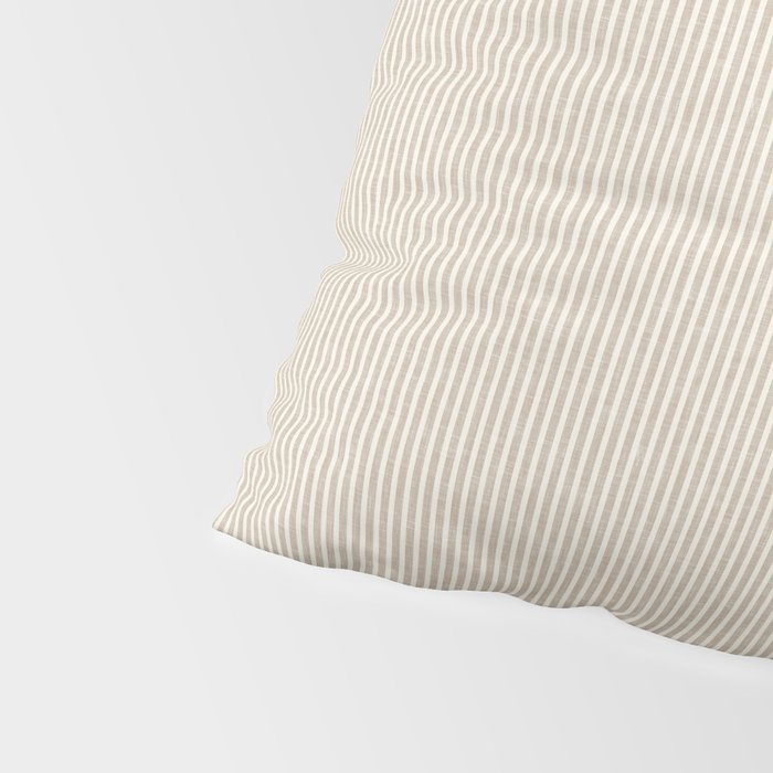 linen textured stripes - sand Pillow Sham Gallery Image 4