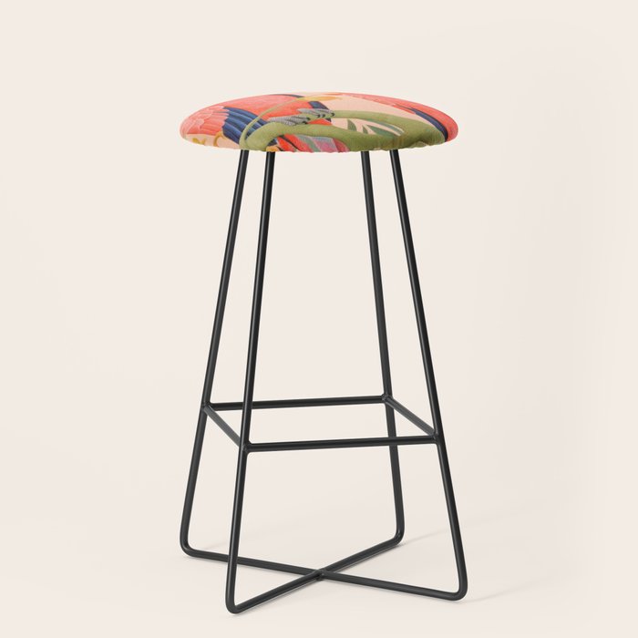 Pastel Parrot Pair Stool Gallery Image 1