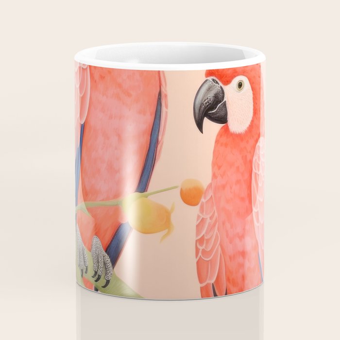 Pastel Parrot Pair Coffee Mug Gallery Image 4
