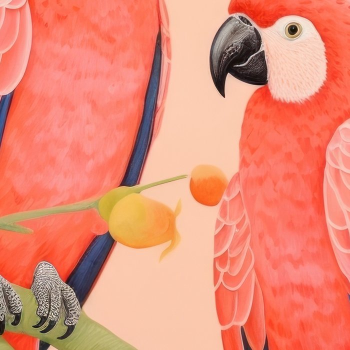 Pastel Parrot Pair Coffee Mug Gallery Image 2