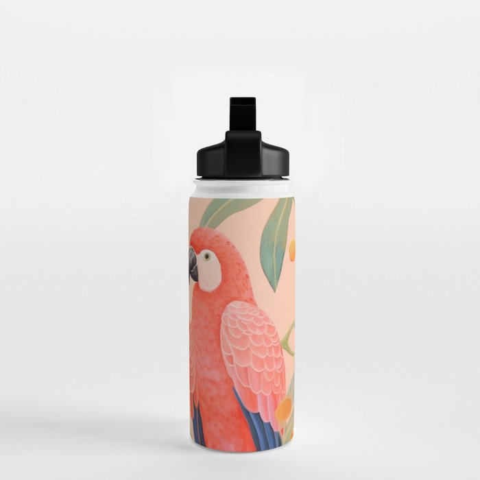 Pastel Parrot Pair Water Bottle Gallery Image 2