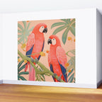 Pastel Parrot Pair Wall Mural Gallery Image 2