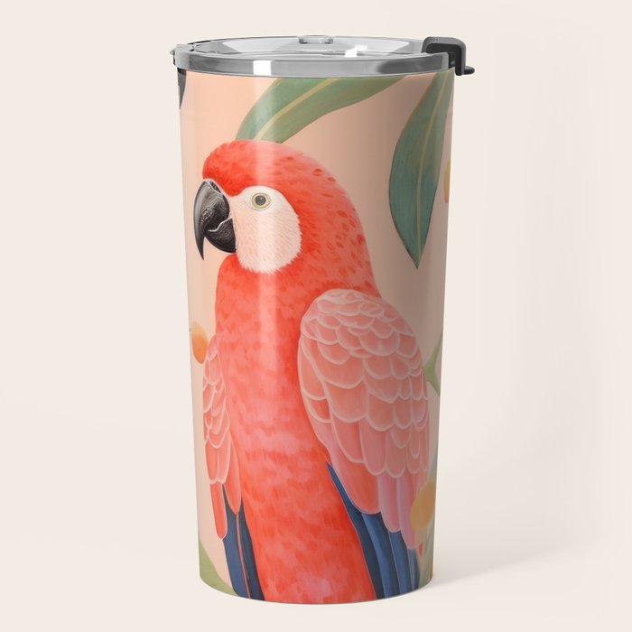 Pastel Parrot Pair Travel Mug Gallery Image 2