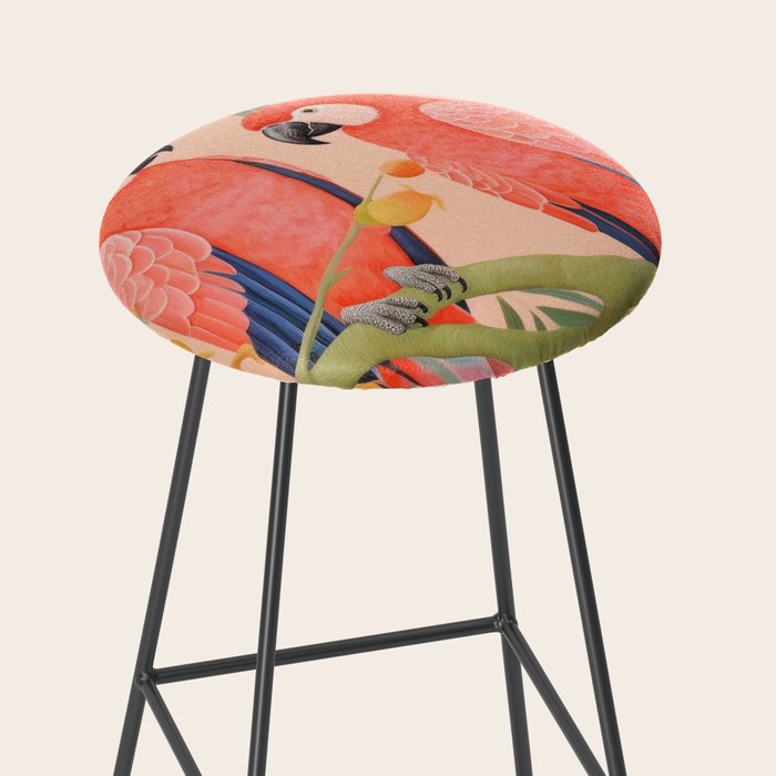 Pastel Parrot Pair Stool Gallery Image 2