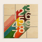 Retro Numbers Wood Wall Art Gallery Image 1