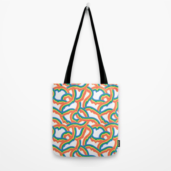 Retro psychedelic rainbow pattern Tote Bag Gallery Image 2