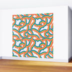 Retro psychedelic rainbow pattern Wall Mural Gallery Image 2