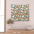 Retro psychedelic rainbow pattern Wall Tapestry Gallery Image 2
