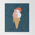 Cat Landscape 145: Strawberry & Vanilla Throw Blanket Gallery Image 2