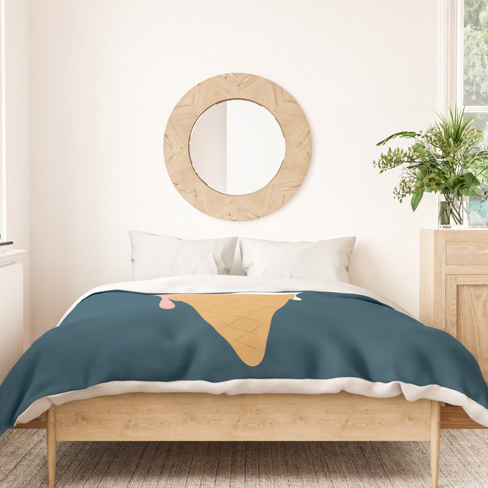 Cat Landscape 145: Strawberry & Vanilla Duvet Cover Gallery Image 3
