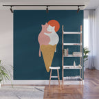 Cat Landscape 145: Strawberry & Vanilla Wall Mural Gallery Image 1