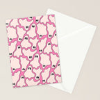 Pink Ghost Party Pop Art  Stationery Card Gallery Image 2