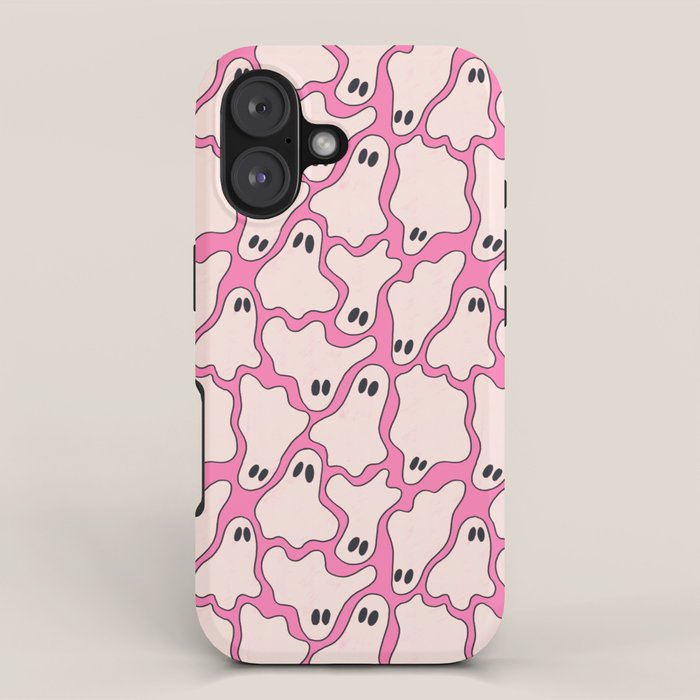 Pink Ghost Party Pop Art  iPhone Case Gallery Image 1