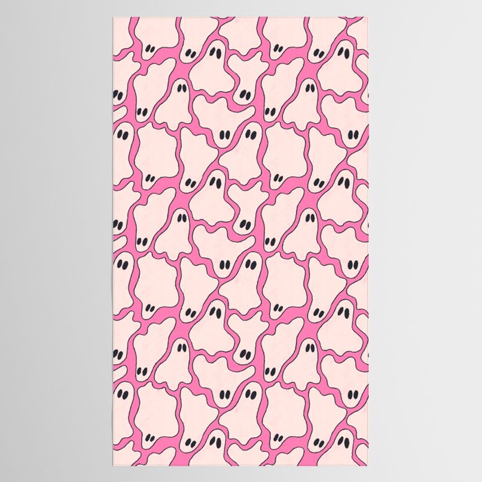 Pink Ghost Party Pop Art  Tablecloth Gallery Image 2